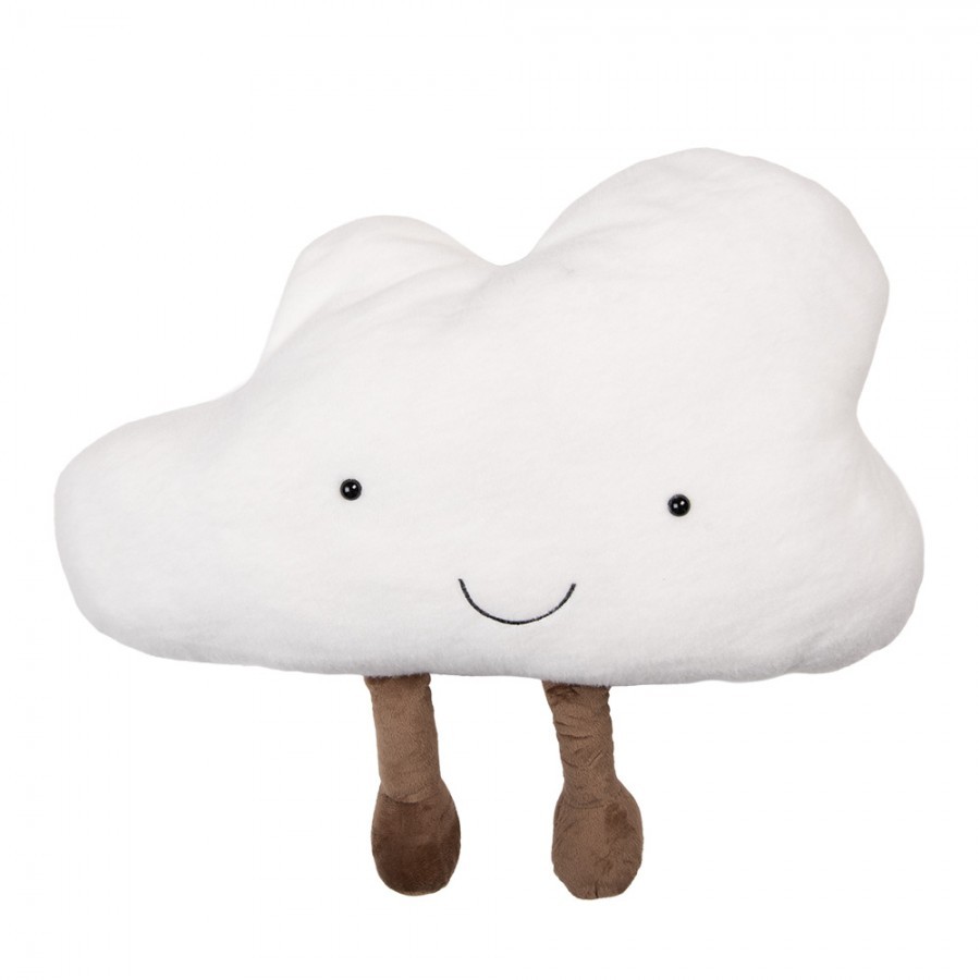 Bílý dekorativní polštář ve tvaru obláčku Cloud - 60*30*10 cm