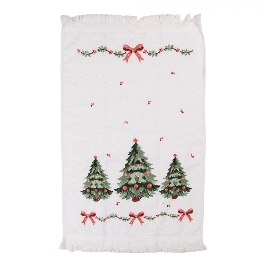 Kuchyňský froté ručník se stromky Christmas Harmony - 40*66 cm