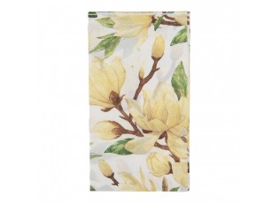 Bílé papírové ubrousky s květy magnolie - 33*40 cm / 20ks /
