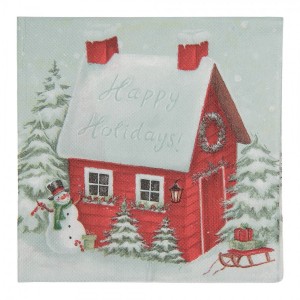 Vánoční papírové ubrousky Happy Holidays - 33*33 cm (20ks)
