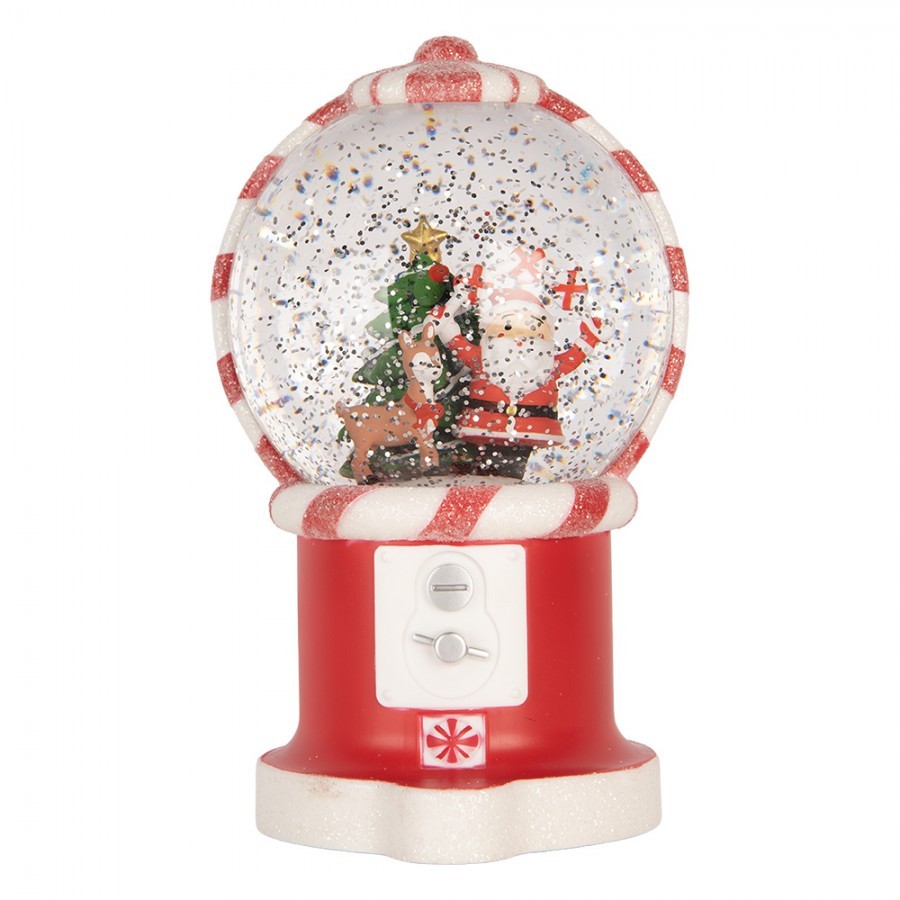 Kouzelná vánoční dekorace Santa – hrací skříňka s LED - 12*11*20 cm / 3*AA/ USB