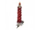 Christmas Ornament Candlestick 3x3x16 Cm Red Glass - 3*3*16 cm Clayre & Eef