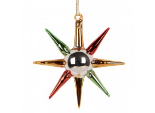 Christmas Ornament 11x3x11 Cm Gold Colored Glass - 11*3*11 cm