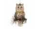 Christmas Ornament Owl 6x5x12 Cm Gold Colored Glass - 6*5*13 cm Clayre & Eef
