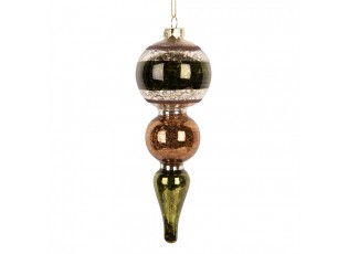 Christmas Bauble ? 6x17 Cm Green Glass - ? 6*17 cm
