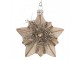 Christmas Ornament Star 10x8x9 Cm Silver Colored Glass - 10*8*9 cm Clayre & Eef