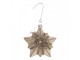 Christmas Ornament Star 10x8x9 Cm Silver Colored Glass - 10*8*9 cm Clayre & Eef