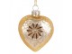 Christmas Ornament Heart 5x3x7 Cm Gold Colored Glass - 5*3*7 cm Clayre & Eef