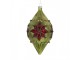 Christmas Bauble 8x7x15 Cm Green Glass - 8*7*15 cm Clayre & Eef
