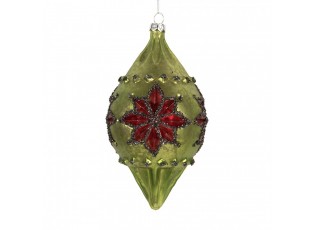 Christmas Bauble 8x7x15 Cm Green Glass - 8*7*15 cm
