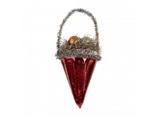 Christmas Ornament ? 7x10 Cm Red Glass - ? 7*10 cm