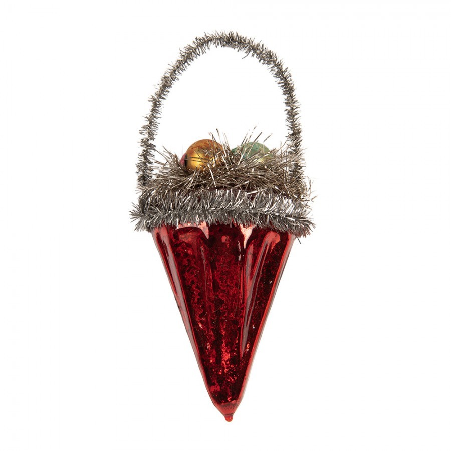 Christmas Ornament ? 7x10 Cm Red Glass - ? 7*10 cm