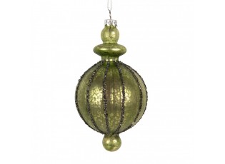 Christmas Bauble 7x6x13 Cm Green Glass - 7*6*13 cm