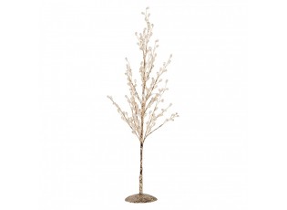Zlatý vánoční stromeček s perličkami a třpytkami - 9*9*50 cm