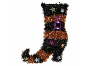 Christmas Decoration Boots 28x5x38 Cm Black Plastic - 28*5*38 cm