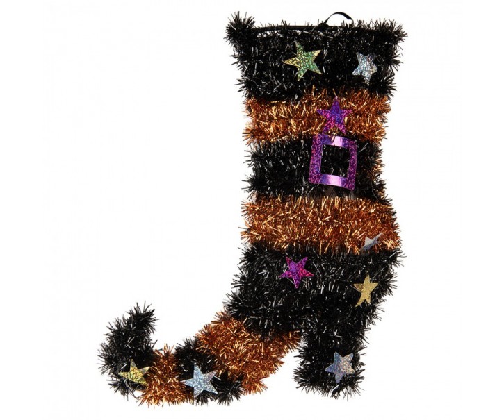 Christmas Decoration Boots 28x5x38 Cm Black Plastic - 28*5*38 cm Clayre & Eef
