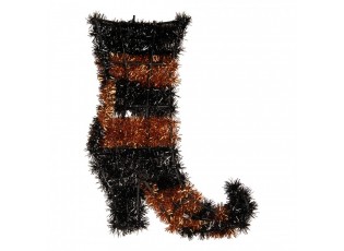 Christmas Decoration Boots 28x5x38 Cm Black Plastic - 28*5*38 cm