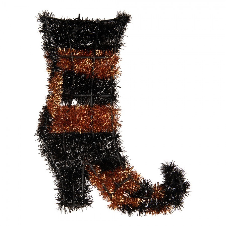 Christmas Decoration Boots 28x5x38 Cm Black Plastic - 28*5*38 cm