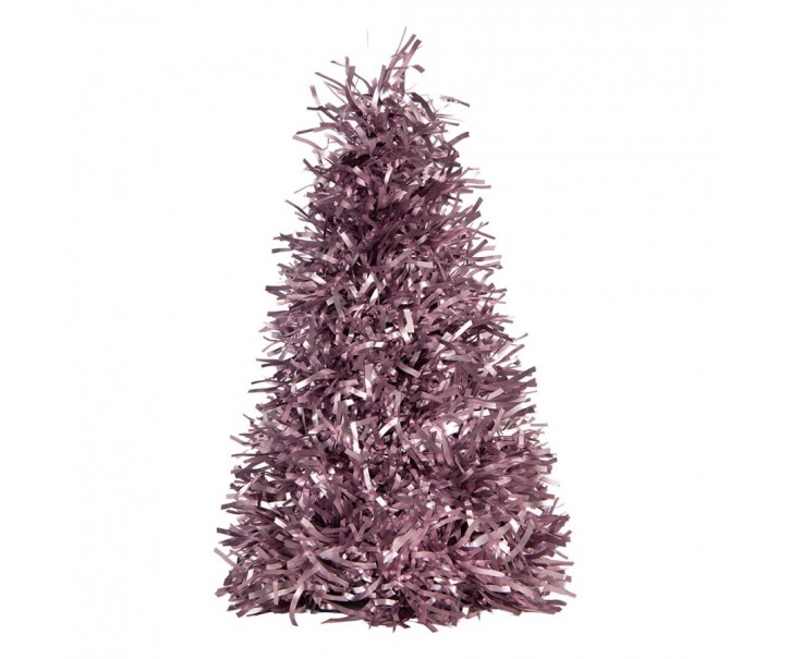 Christmas Decoration Christmas Tree ? 12x27 Cm Purple Plastic - ? 12*27 cm Clayre & Eef