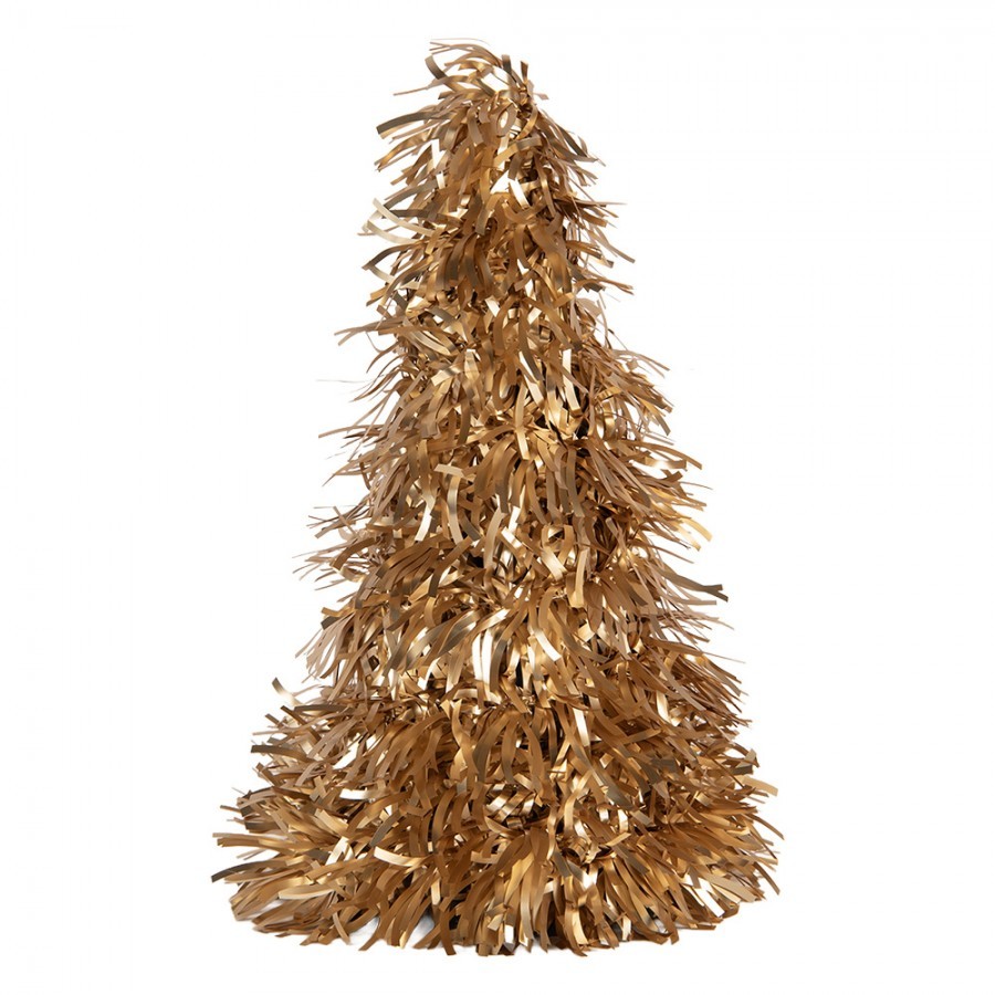 Christmas Decoration Christmas Tree ? 12x27 Cm Gold Colored Plastic - ? 12*27 cm