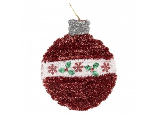 Christmas Decoration 22x2x26 Cm Red Plastic - 22*2*26 cm