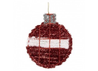 Christmas Decoration 22x2x26 Cm Red Plastic - 22*2*26 cm