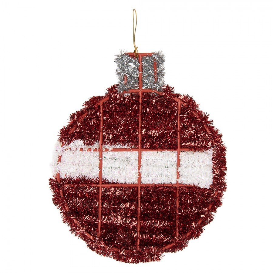 Christmas Decoration 22x2x26 Cm Red Plastic - 22*2*26 cm