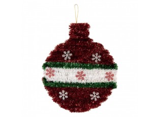 Christmas Decoration Christmas Bauble 22x2x26 Cm Red Plastic - 22*2*26 cm