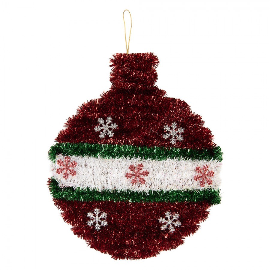Christmas Decoration Christmas Bauble 22x2x26 Cm Red Plastic - 22*2*26 cm