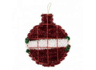 Christmas Decoration Christmas Bauble 22x2x26 Cm Red Plastic - 22*2*26 cm