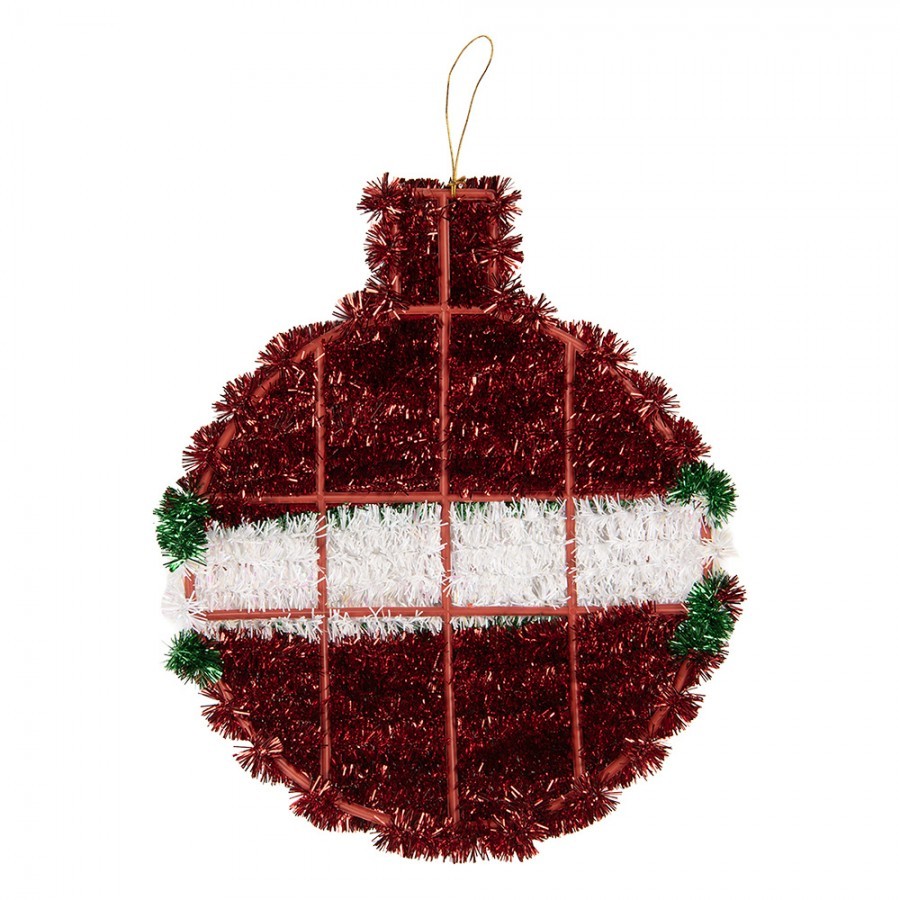 Christmas Decoration Christmas Bauble 22x2x26 Cm Red Plastic - 22*2*26 cm