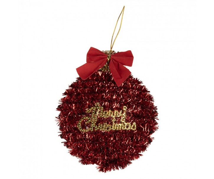 Christmas Ornament Christmas Bauble 12x4x14 Cm Red Plastic - 12*4*14 cm Clayre & Eef