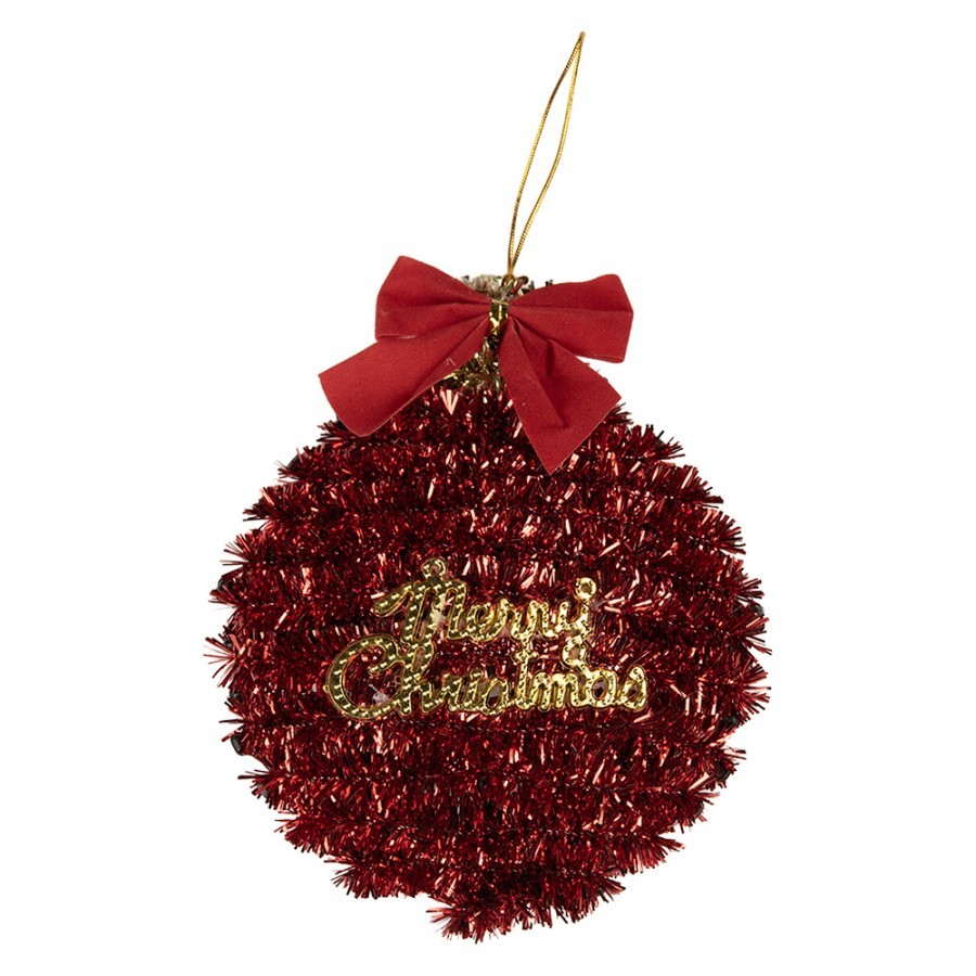 Christmas Ornament Christmas Bauble 12x4x14 Cm Red Plastic - 12*4*14 cm