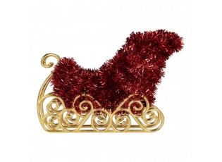 Christmas Decoration Sled 11x5x14 Cm Red Plastic - 11*5*14 cm