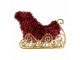 Christmas Decoration Sled 11x5x14 Cm Red Plastic - 11*5*14 cm Clayre & Eef
