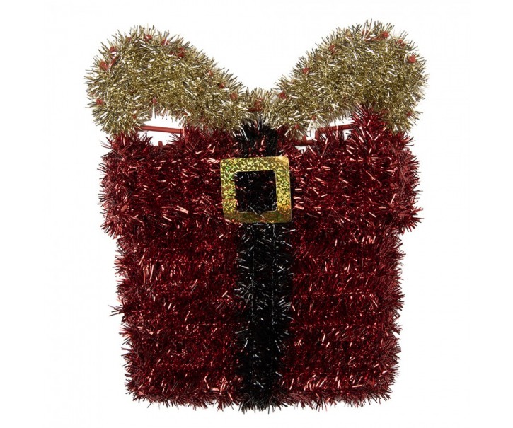 Christmas Ornament Gift 26x5x30 Cm Red Plastic - 26*5*30 cm Clayre & Eef
