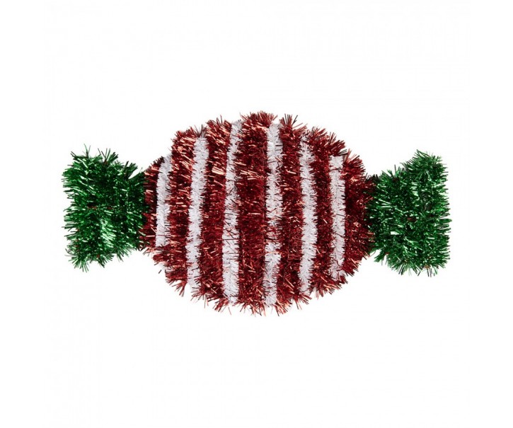Christmas Ornament 33x2x16 Cm Red Plastic - 33*2*16 cm Clayre & Eef