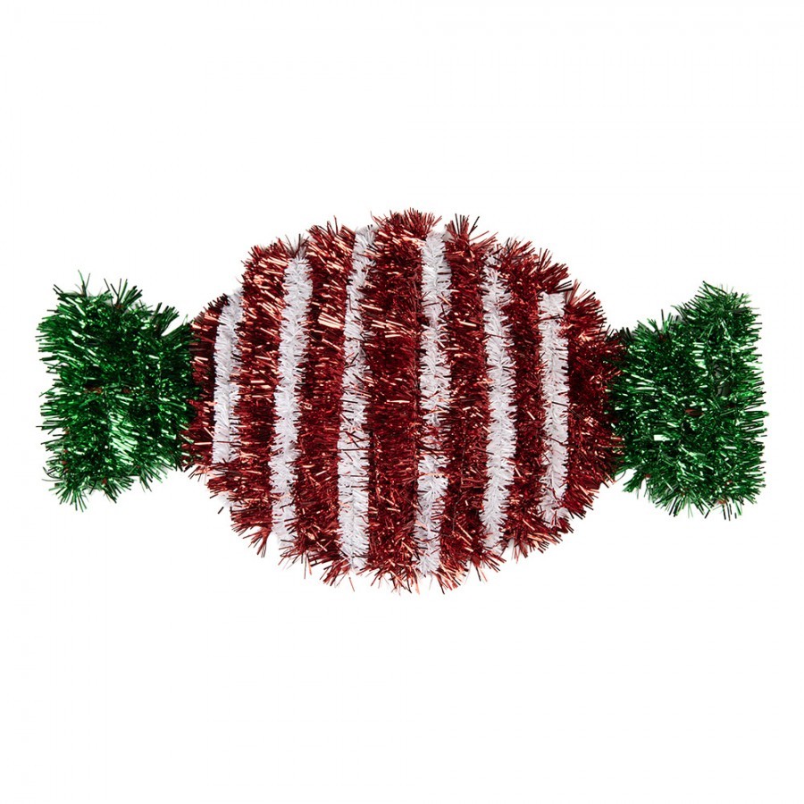 Christmas Ornament 33x2x16 Cm Red Plastic - 33*2*16 cm