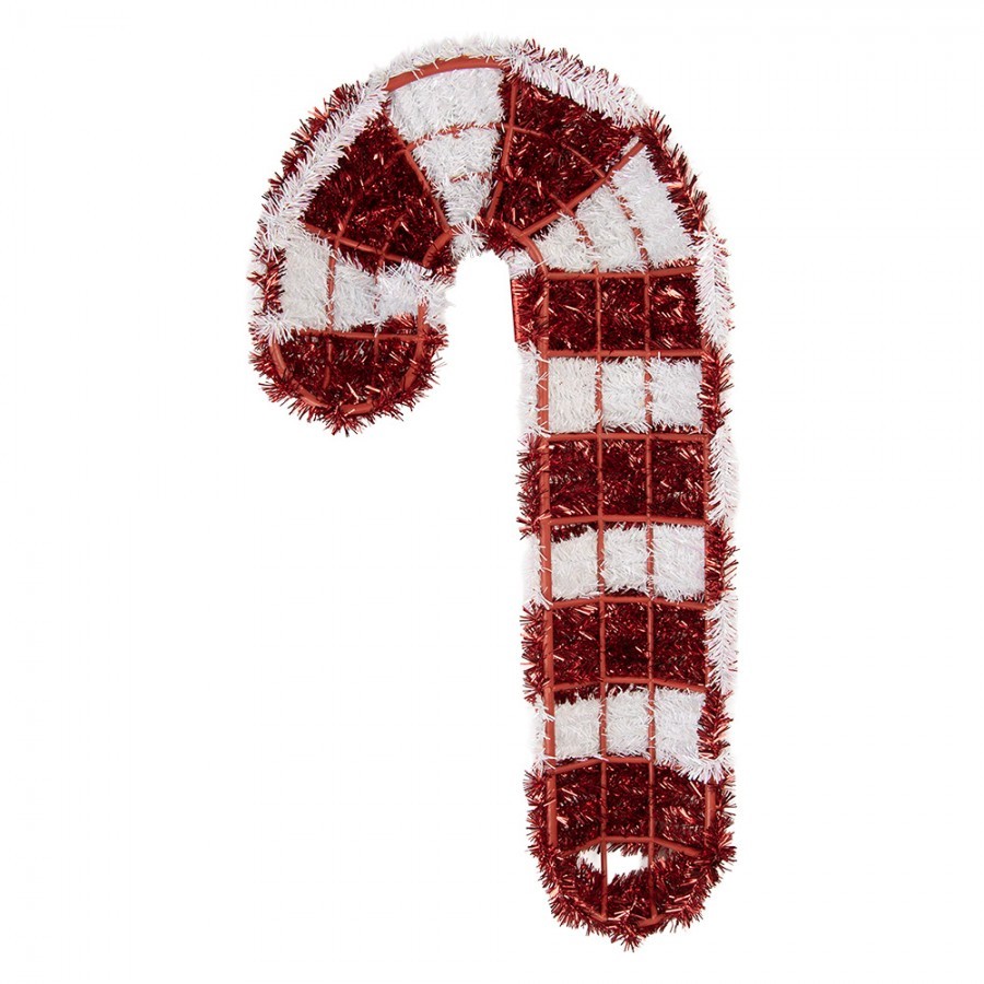 Christmas Decoration Candy Cane 32x5x62 Cm Red Plastic - 32*5*62 cm