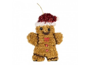 Christmas Ornament Gingerbread Man 12x3x16 Cm Brown Plastic - 12*3*16 cm