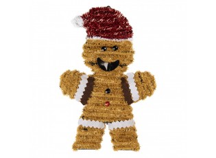 Christmas Ornament Gingerbread Man 22x2x33 Cm Brown Plastic - 22*2*33 cm