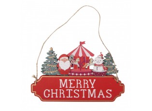 Christmas Ornament 21x1x14 Cm Red Wood - 21*1*14 cm