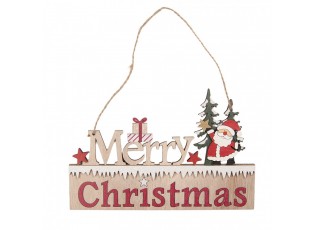 Christmas Ornament 22x1x14 Cm Beige Wood - 22*1*14 cm
