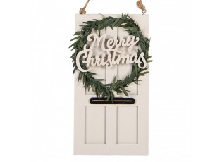 Christmas Ornament 8x1x15 Cm White Wood - 8*1*15 cm