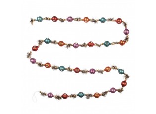 Decoration Christmas Garland ? 2x180 Cm Silver Colored Glass - ? 2*180 cm