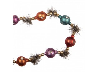 Decoration Christmas Garland ? 2x180 Cm Silver Colored Glass - ? 2*180 cm