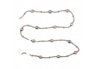Decoration Christmas Garland ? 2x180 Cm Silver Colored Glass - ? 2*180 cm