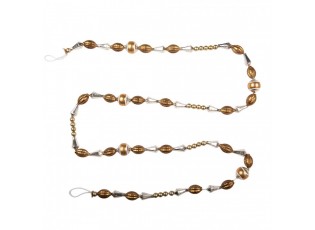 Decoration Christmas Garland ? 2x180 Cm Gold Colored Glass - ? 2*180 cm