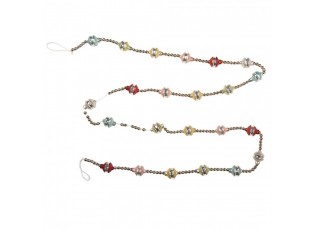 Decoration Christmas Garland ? 2x180 Cm Silver Colored Glass - ? 2*180 cm