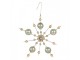 Christmas Ornament 17x3x17 Cm Gold Colored Glass - 17*3*17 cm Clayre & Eef